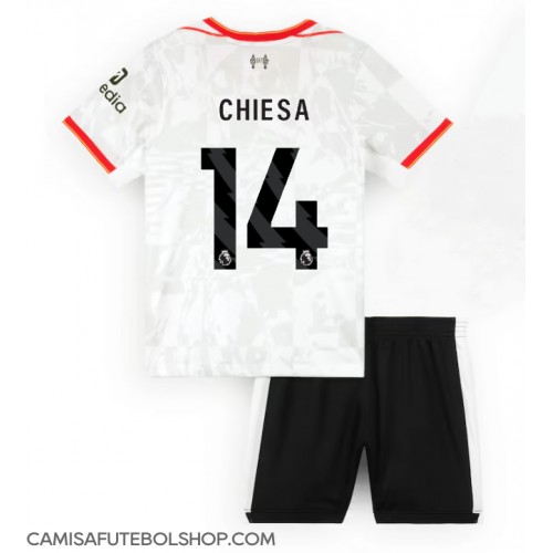 Camisa de time de futebol Liverpool Federico Chiesa #14 Replicas 3º Equipamento Infantil 2024-25 Manga Curta (+ Calças curtas)